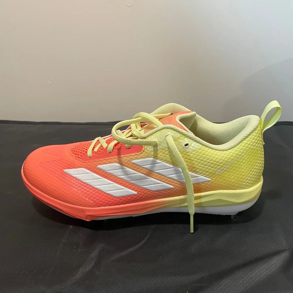 Adidas Adizero Instinct 2 Metal Baseball Cleats Orange Yellow KI5715 Mens 11.5